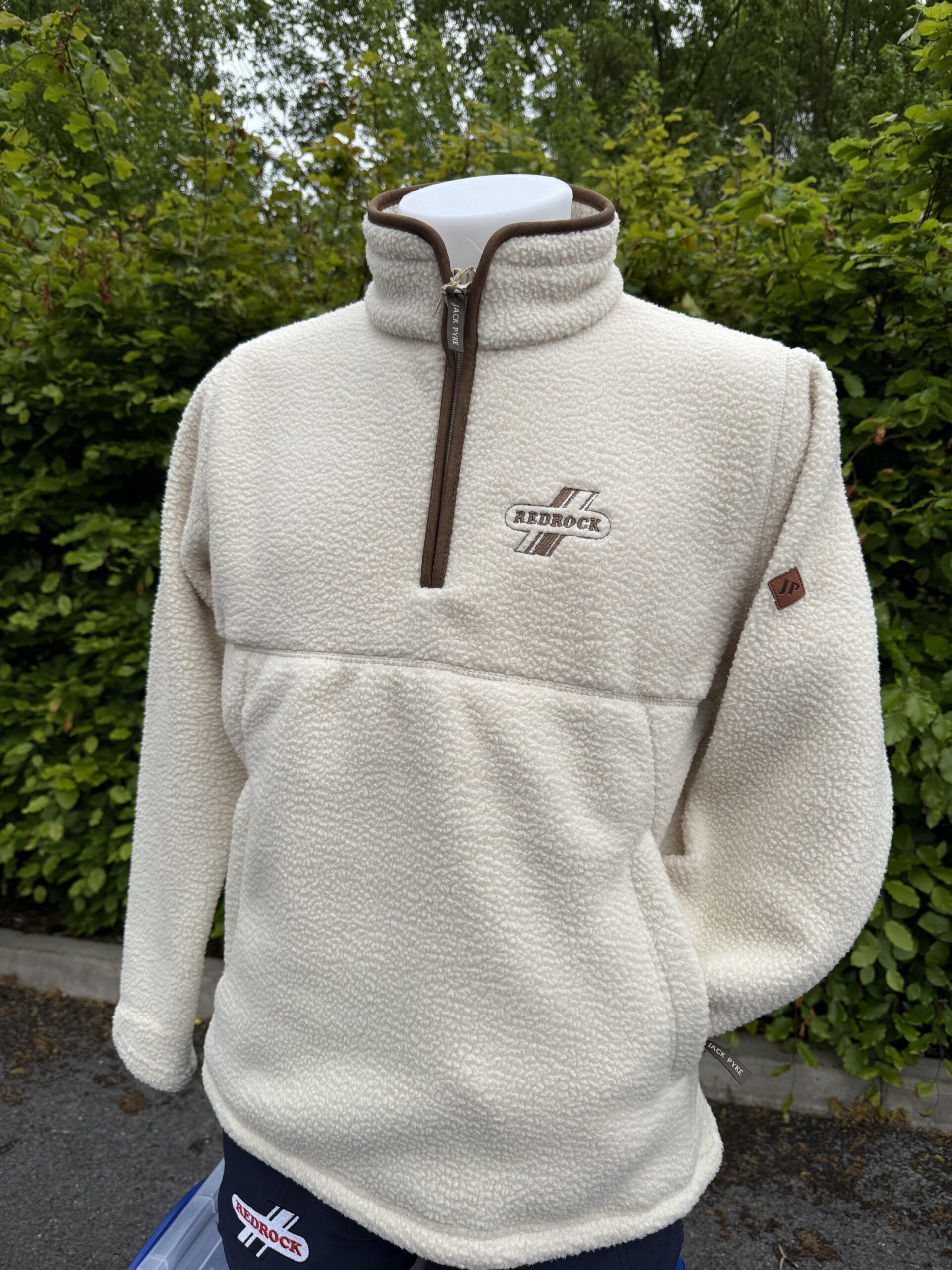 Ladies Jack Pyke White Sherpa 1/2 Zip